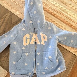GAP Kids Light Blue Heart Hoodie